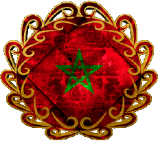 Drapeaux Afrique Maroc Forme 01 