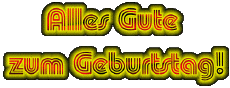 Nachrichten Deutsche Alles Gute zum Geburtstag Fluo - Neon 001 