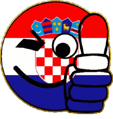 Drapeaux Europe Croatie Smiley - OK 