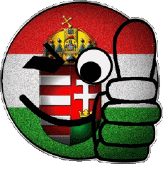 Fahnen Europa Ungarn Smiley - OK 
