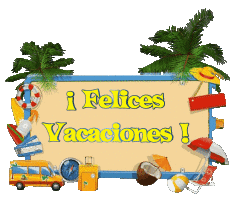 Messages Spanish Felices Vacaciones Transparent Background 06 