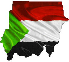 Flags Africa Sudan Map 