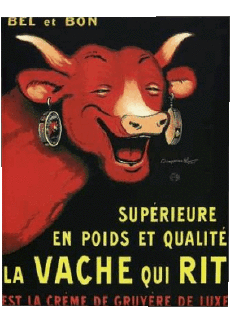 Umorismo -  Fun Poster retrò - Marchi La Vache qui rit 