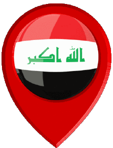 Fahnen Asien Irak Standort-Pin 