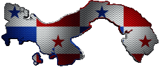 Fahnen Amerika Panama Karte 