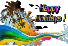 Messages Anglais Happy Holidays Fond Transparent 26 