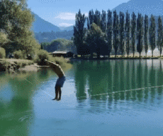 Humor -  Fun PEOPLE Tightrope Fun Win 