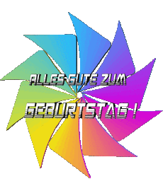 Messages Allemand Alles Gute zum Geburtstag Zusammenfassung - geometrisch Fond Transparent 016 