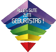 Messages German Alles Gute zum Geburtstag Zusammenfassung - geometrisch Transparent Background 010 