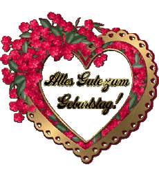 Messages Allemand Alles Gute zum Geburtstag Herz 003 