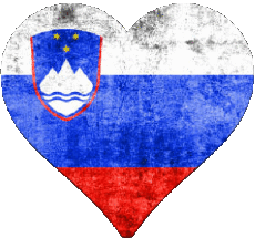 Bandiere Europa Slovenia Cuore 