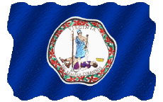 Fahnen Amerika U.S.A - States Virginia Welligkeit 