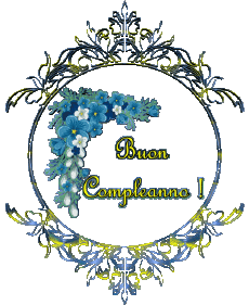 Messages Italien Buon Compleanno Floreale Fond Transparent 002 