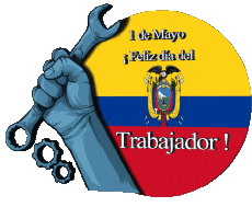 Messagi Spagnolo 1 de Mayo Feliz día del Trabajador - Colombia 