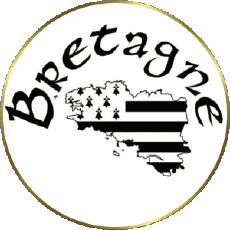 Fahnen Frankreich Regionen Bretagne Runde 