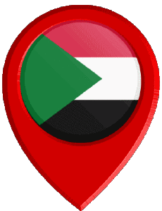 Flags Africa Sudan Location Pin 