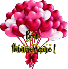 Messagi Francese Bon Anniversaire Ballons - Confetis 009 