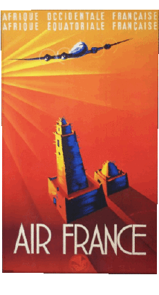Umorismo -  Fun Poster retrò - Marchi Air France 