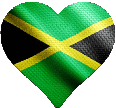 Flags America Jamaica Heart 