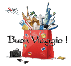 Messages Italian Buon Viaggio Transparent Background 01 