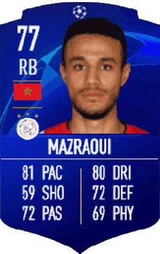 Videospiele F I F A - Karten Spieler Marokko Noussair Mazraoui 