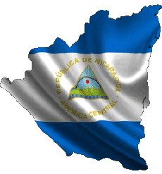 Banderas América Nicaragua Mapa 