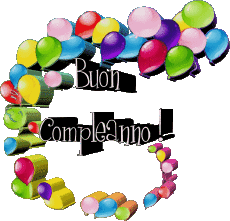 Messages Italien Buon Compleanno Palloncini - Coriandoli 012 