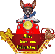 Messages Allemand Alles Gute zum Geburtstag Tiere 010 