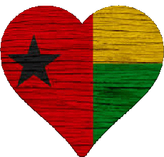 Bandiere Africa Guinea Bissau Cuore 