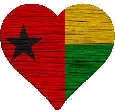 Drapeaux Afrique Guinée Bissau Coeur 