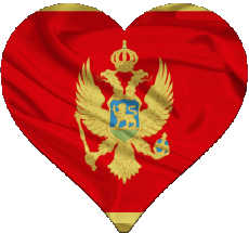 Banderas Europa Montenegro Corazón 