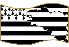 Banderas Francia Regiones Bretaña Rectángulo 