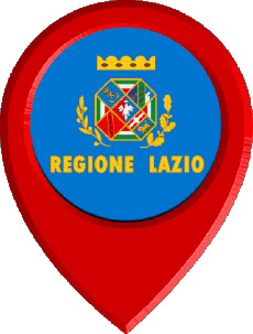 Flags Europe Italy Lazio Location Pin 