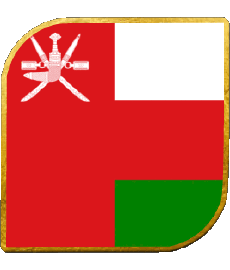 Bandiere Asia Oman Quadrato 