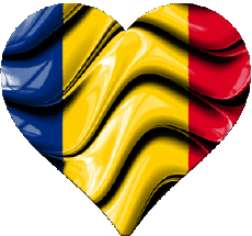 Flags Africa Chad Heart 