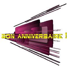 Mensajes Francés Bon Anniversaire Abstrait - Géométrique Fondo transparente 020 