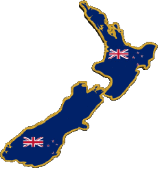 Flags Oceania New Zealand Map 