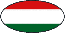 Drapeaux Europe Hongrie Ovale 