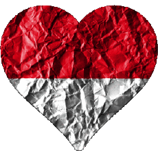 Bandiere Europa Monaco Cuore 