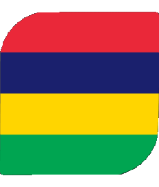 Drapeaux Afrique Maurice Carré 