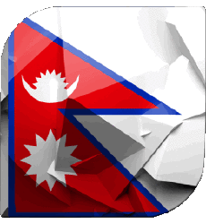 Bandiere Asia Nepal Quadrato 