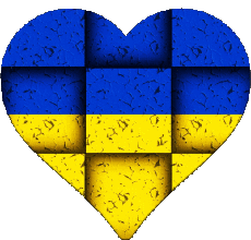 Flags Europe Ukraine Heart 