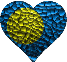 Banderas Oceanía Palau Corazón 