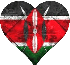 Drapeaux Afrique Kenya Coeur 