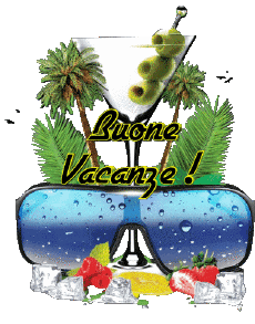 Mensajes Italiano Buone Vacanze Fondo transparente 20 