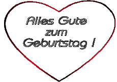 Messages German Alles Gute zum Geburtstag Herz 001 
