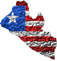 Drapeaux Afrique Libéria Carte 