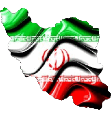 Banderas Asia Irán Mapa 