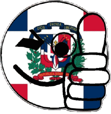 Drapeaux Amériques République Dominicaine Smiley - OK 