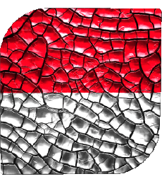 Drapeaux Asie Indonésie Carré 